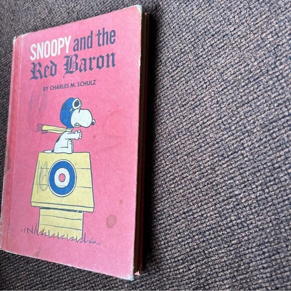 c1966 Snoopy and the Red Baron by Charles M Schulz Hardcover Book Club Edition - Picture 2 of 8